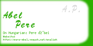 abel pere business card